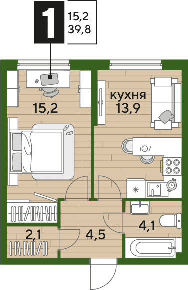 DOGMA PARK Краснодар — планировка 1