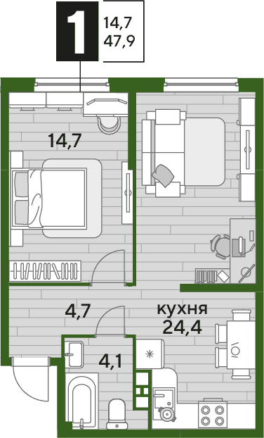 DOGMA PARK Краснодар — планировка 1