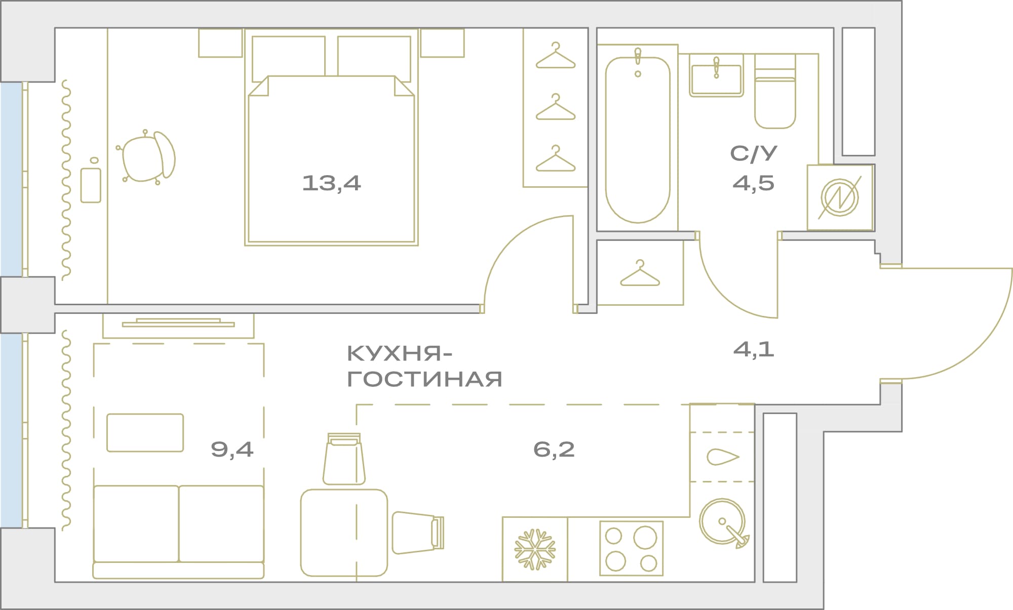 Детали Москва — планировка 1