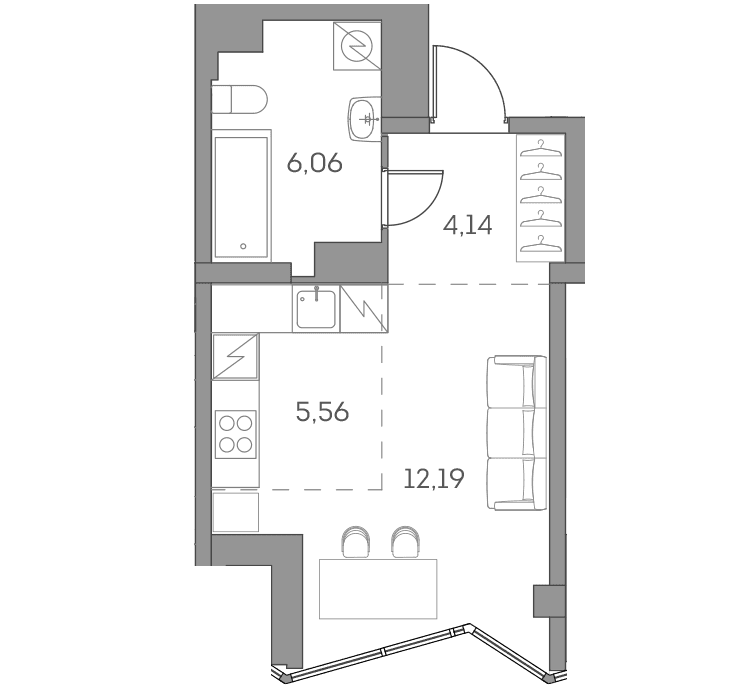 Аквилон BESIDE 2.0 Москва — планировка 1