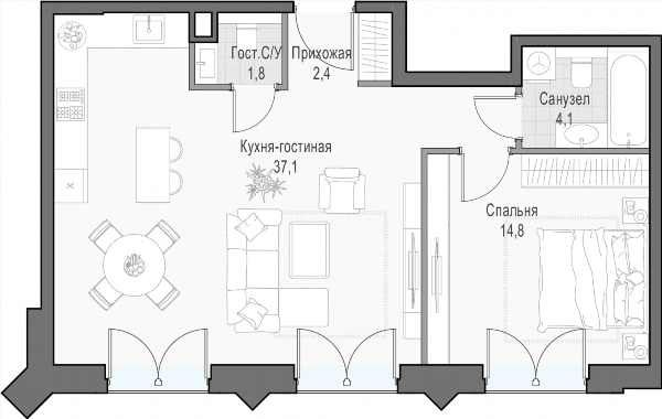 Достижение Москва — планировка 2