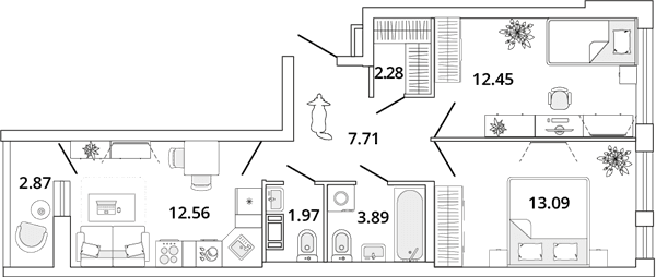 MASTER PLACE Санкт-Петербург — планировка 2