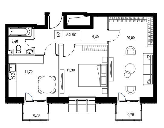 Dream Towers Москва — планировка 2