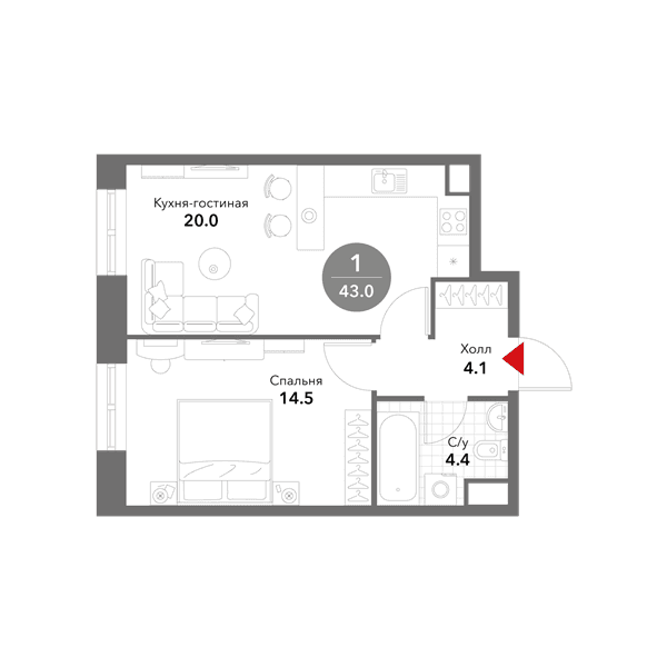 Voxhall Москва — планировка 1