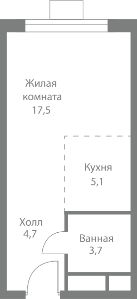 Stellar City Москва — планировка Студия