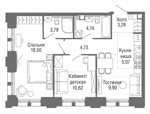 Селигер Сити Москва — планировка 2