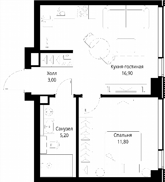 Cityzen Москва — планировка 1