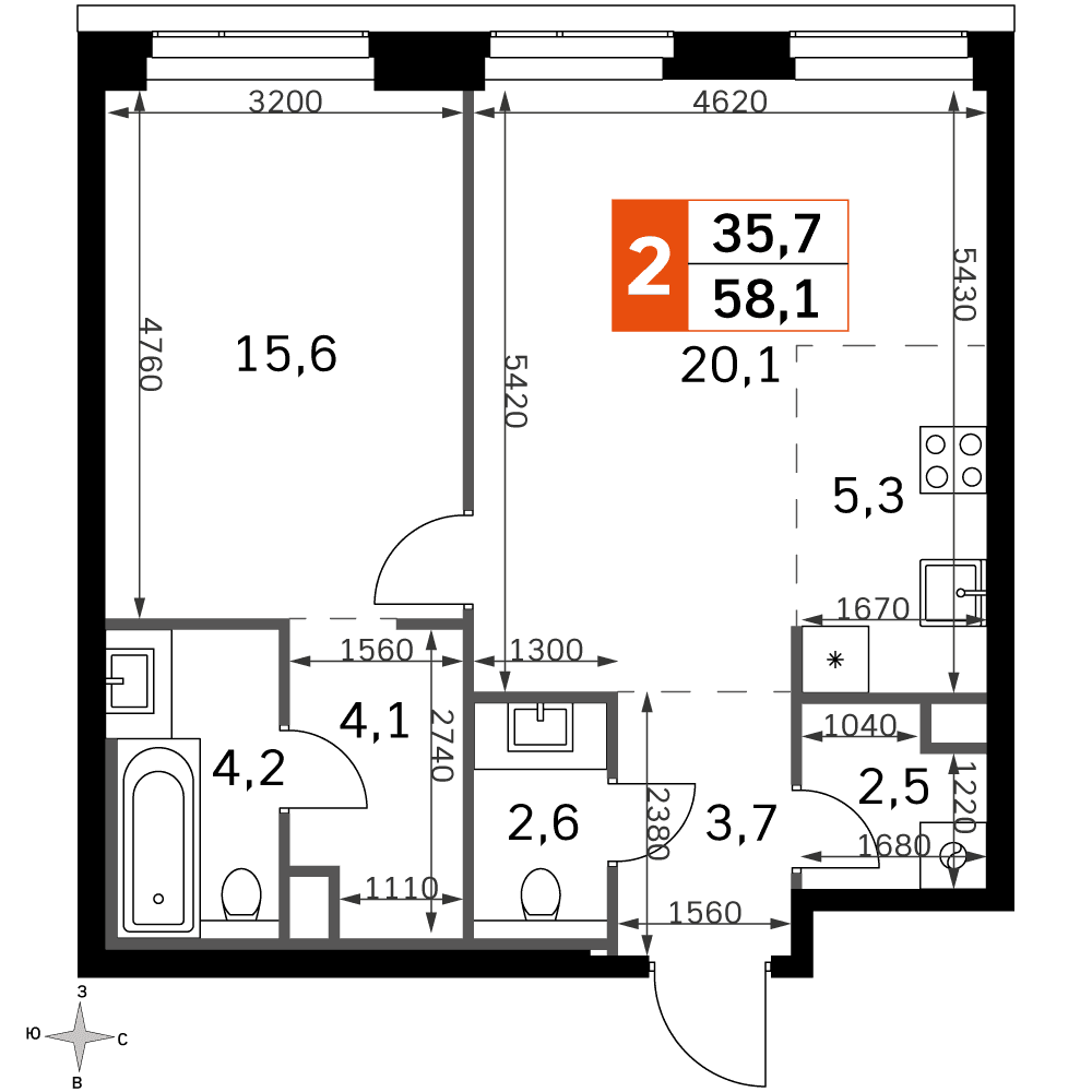 Amber City Москва — планировка 2