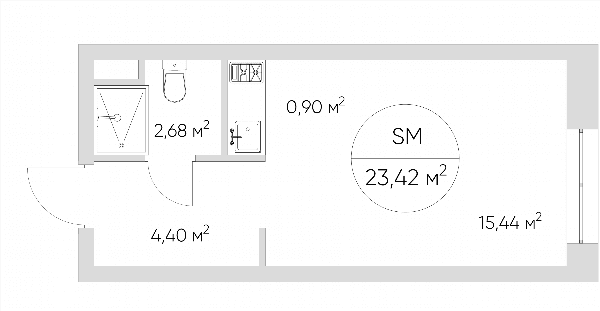 Nice loft Москва — планировка Студия