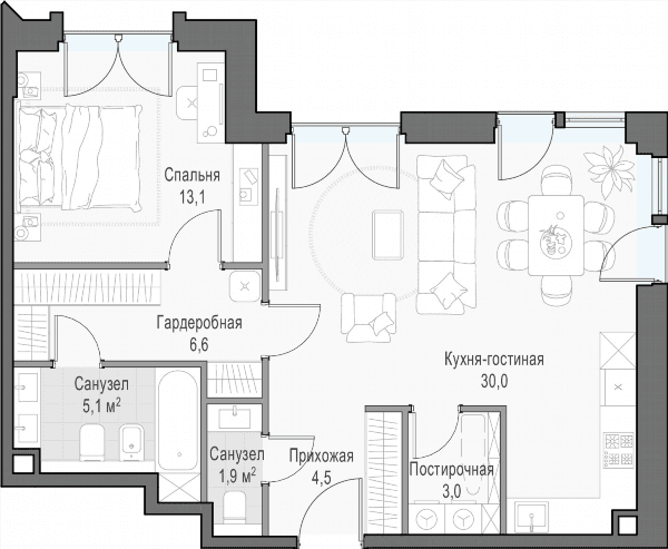 Достижение Москва — планировка 2