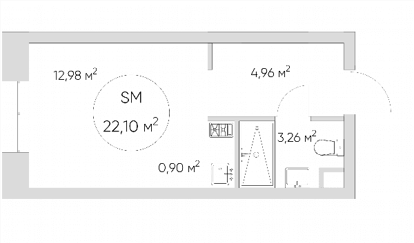 Nice loft Москва — планировка Студия