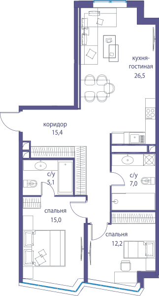 Остров, Остров.4 Москва — планировка 2