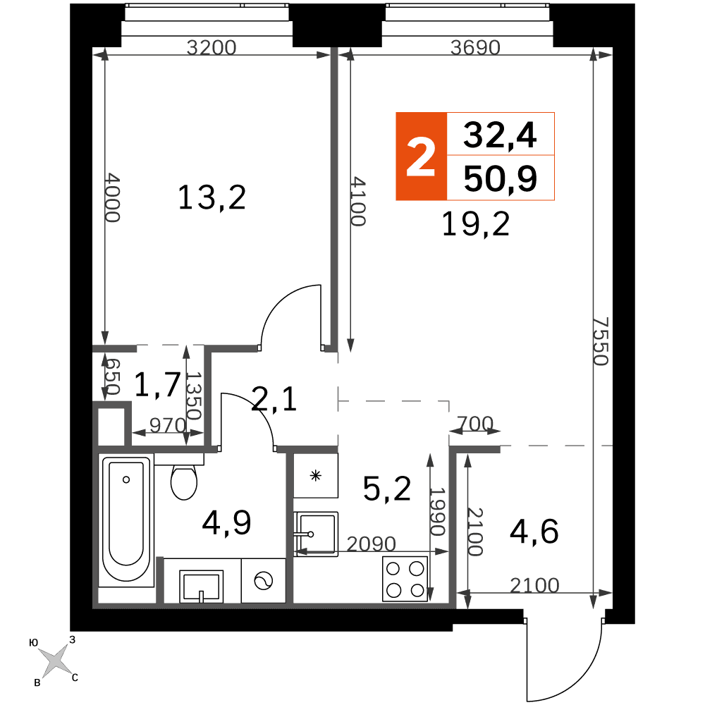 Amber City Москва — планировка 2