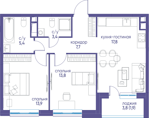 Остров, Остров.5 Москва — планировка 2