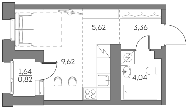 Аквилон BESIDE 2.0 Москва — планировка 1
