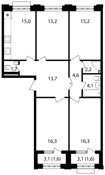 Михалковский Москва — планировка 4