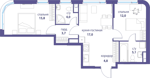 Символ, Независимость Москва — планировка 2