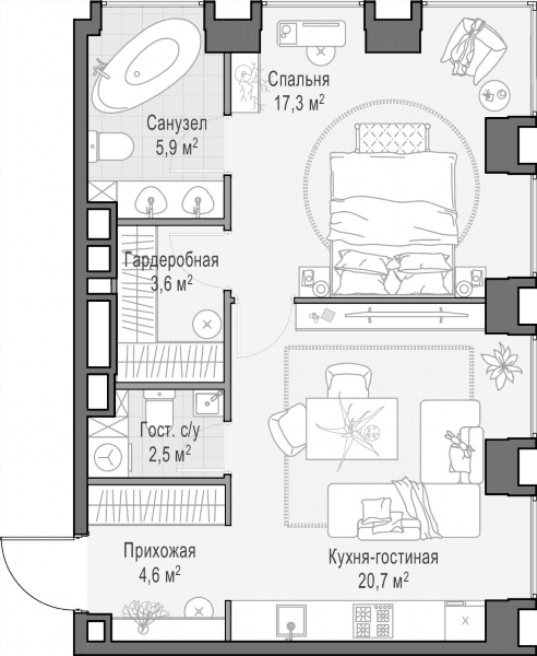 Life Time Москва — планировка 1
