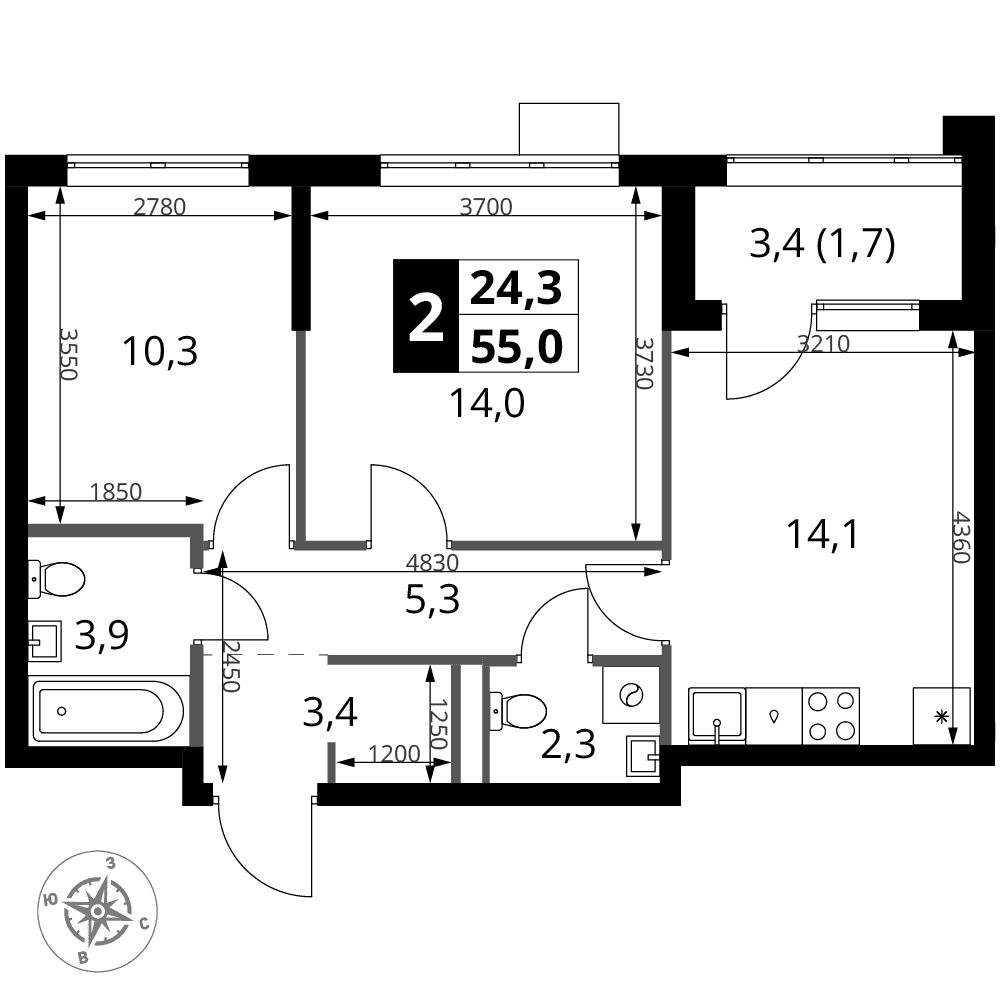 1-й Ясеневский Москва — планировка 2