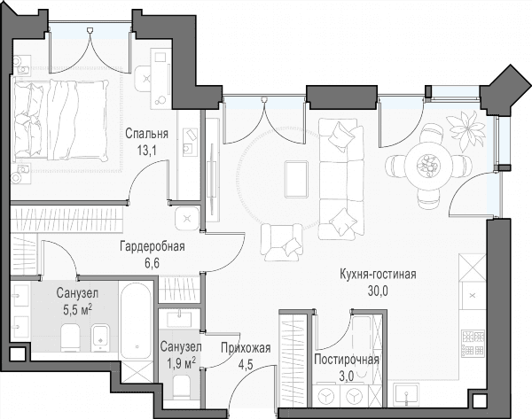 Достижение Москва — планировка 2