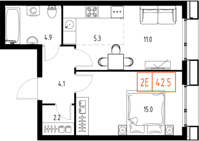 Skolkovo ONE Москва — планировка 2