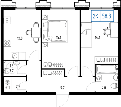 Skolkovo ONE Москва — планировка 2