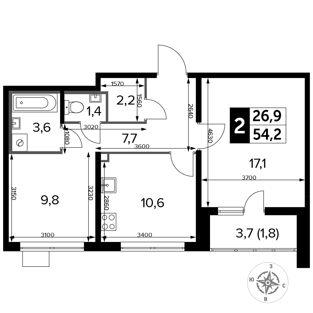 1-й Лермонтовский Люберцы — планировка 2