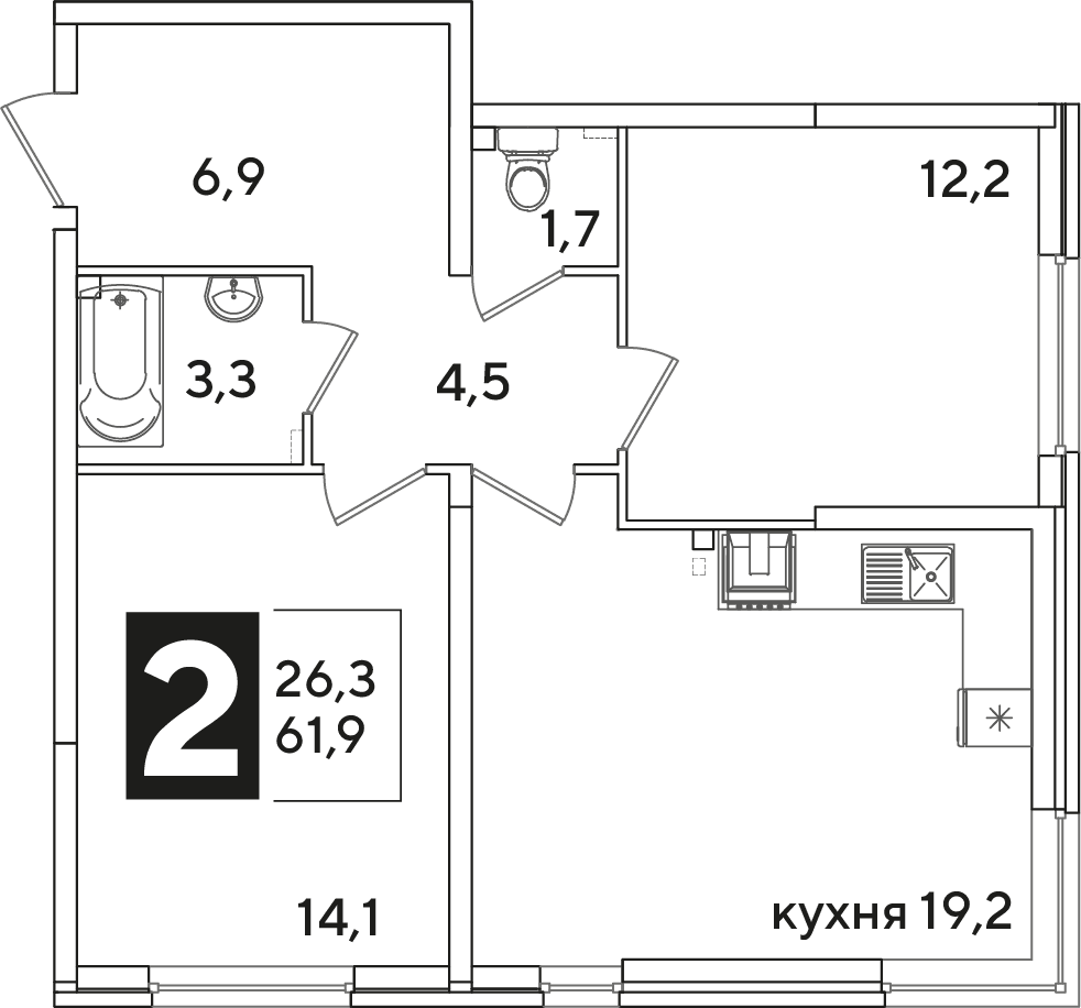 Самолёт Краснодар — планировка 2