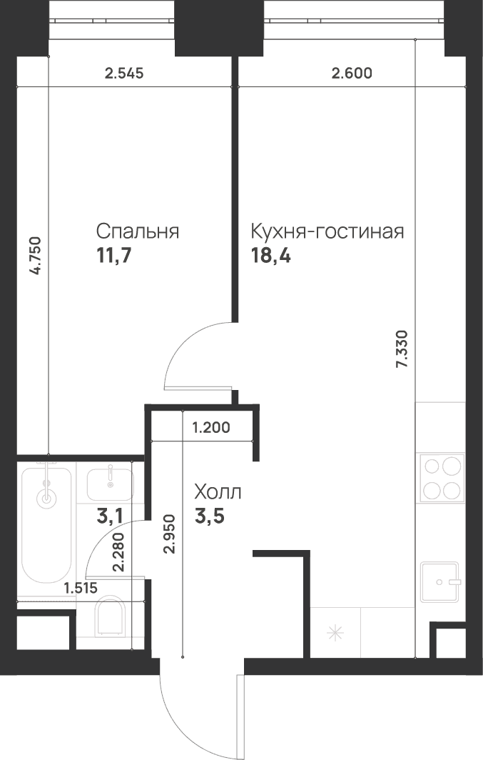 Voice Towers Москва — планировка 1