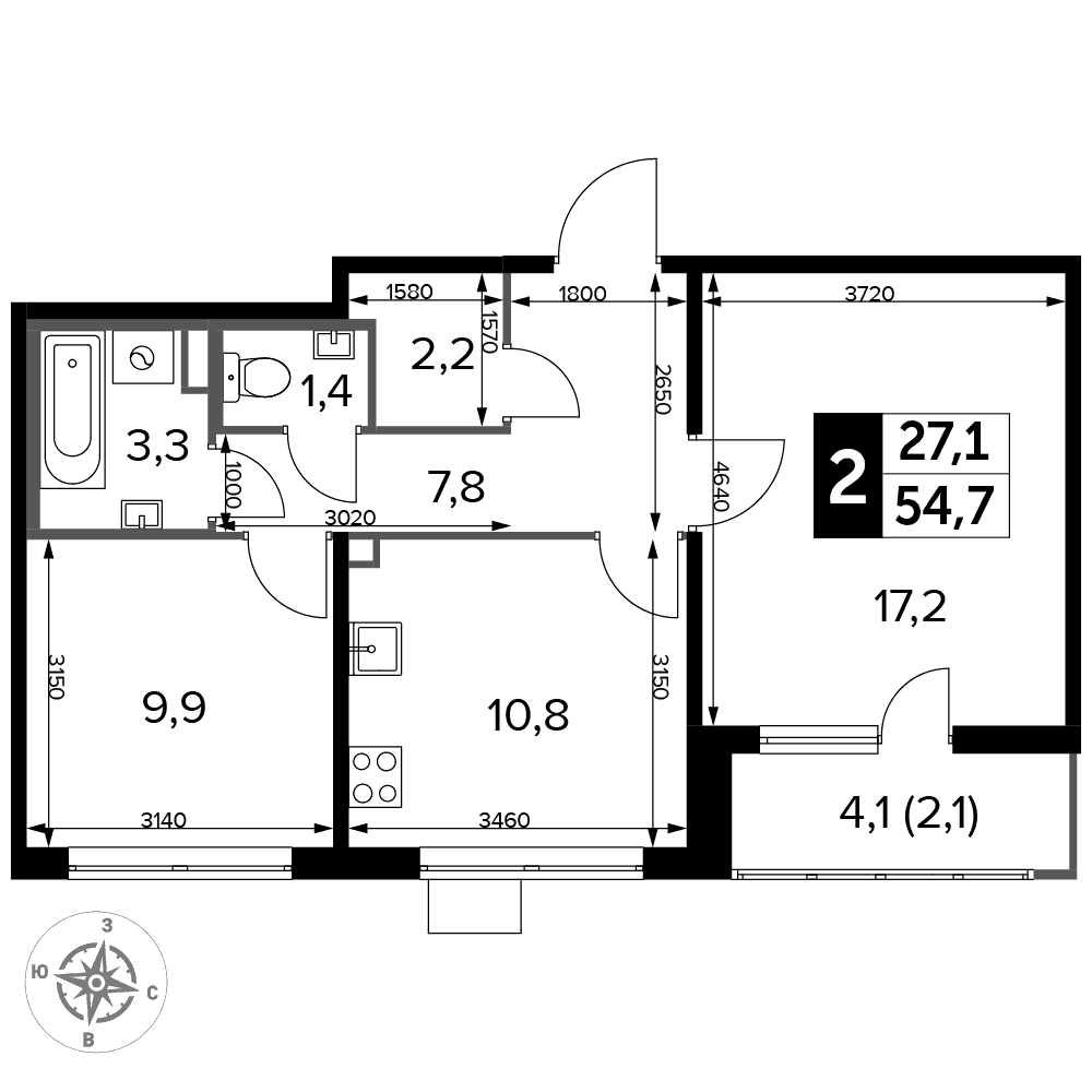 1-й Лермонтовский Люберцы — планировка 2