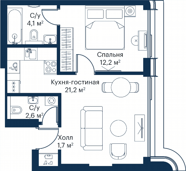 City Bay Москва — планировка 1