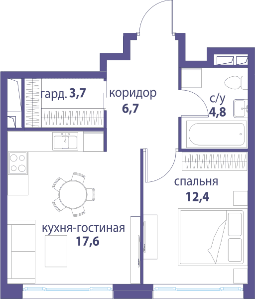 Символ, Вдохновение Москва — планировка 1