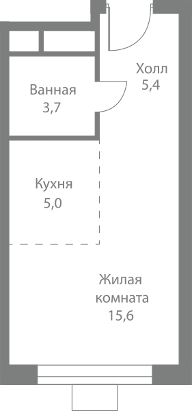 Stellar City Москва — планировка Студия
