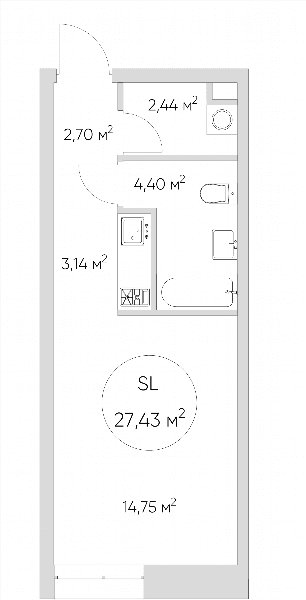 Nice loft Москва — планировка Студия