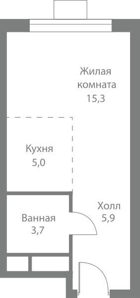 Stellar City Москва — планировка Студия