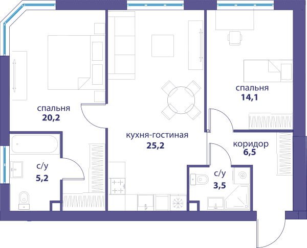 Событие, Событие-3 Москва — планировка 2