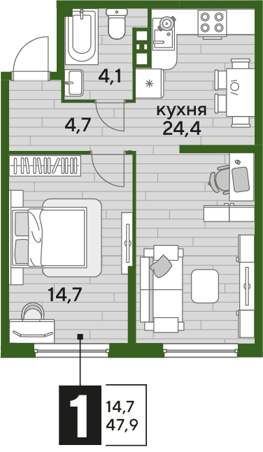 DOGMA PARK Краснодар — планировка 1