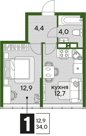 DOGMA PARK Краснодар — планировка 1