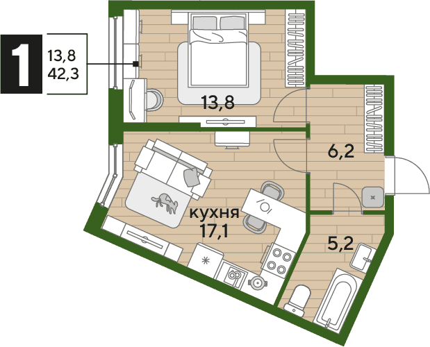 DOGMA PARK Краснодар — планировка 1