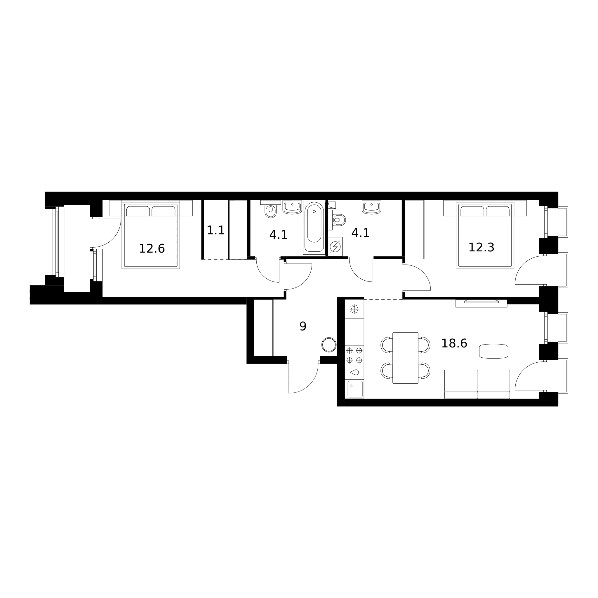 Сиберово Казань — планировка 2