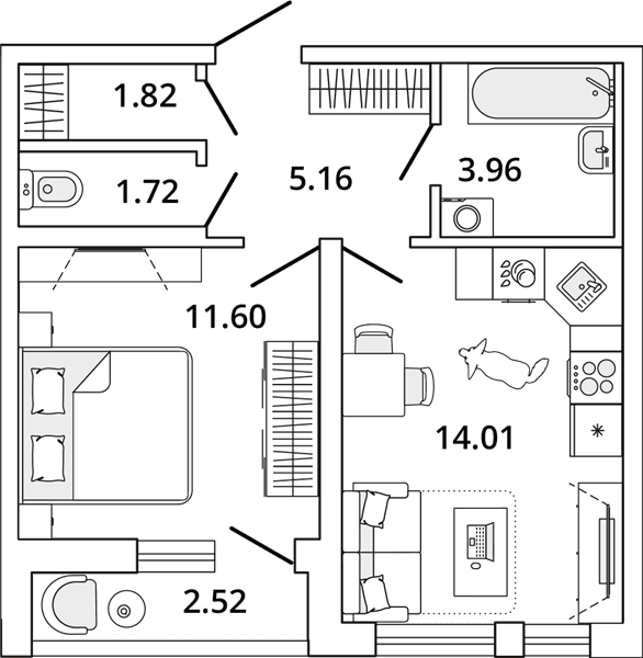MASTER PLACE Санкт-Петербург — планировка 1