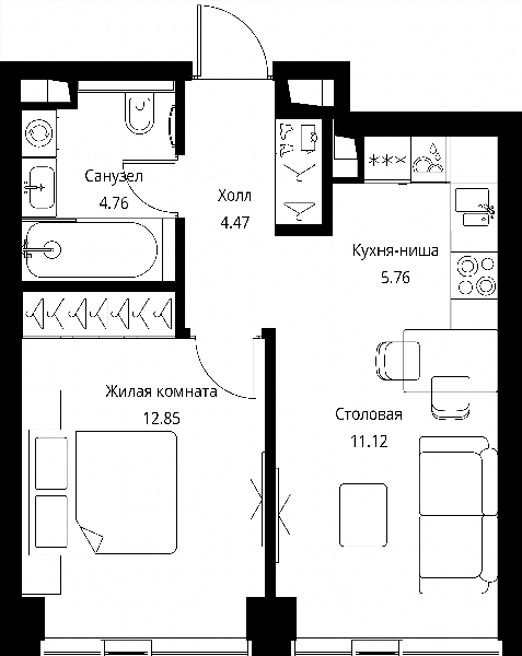 City Bay Москва — планировка 1