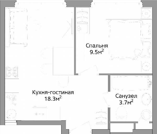 У реки. Эко Видное 2.0 Москва — планировка 2