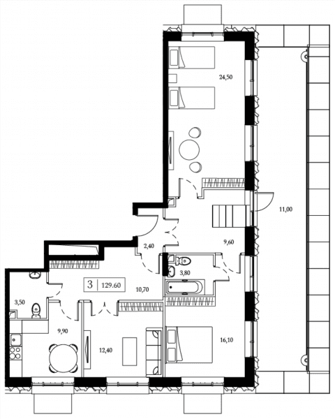 Dream Towers Москва — планировка 3