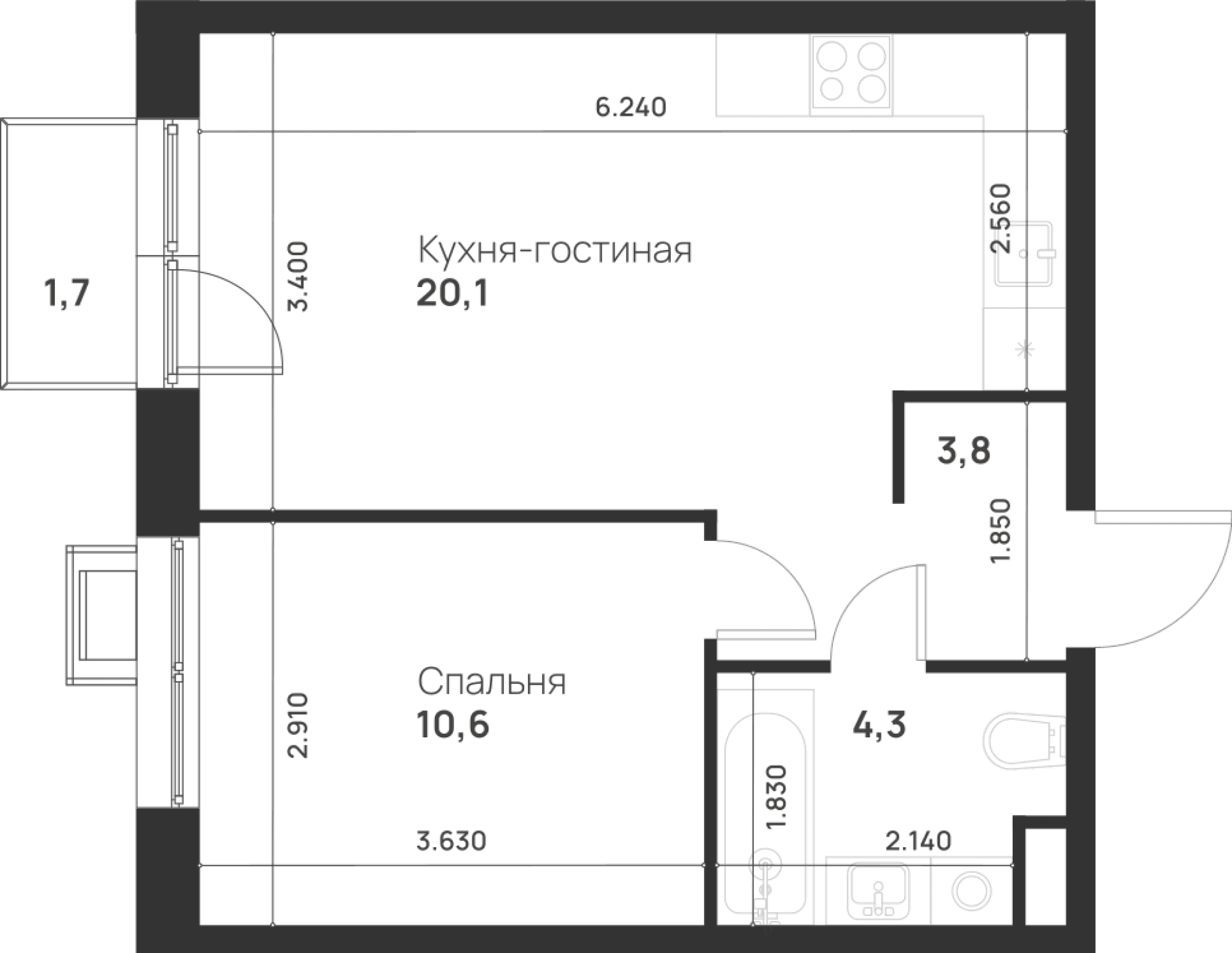 Foreville Москва — планировка 1