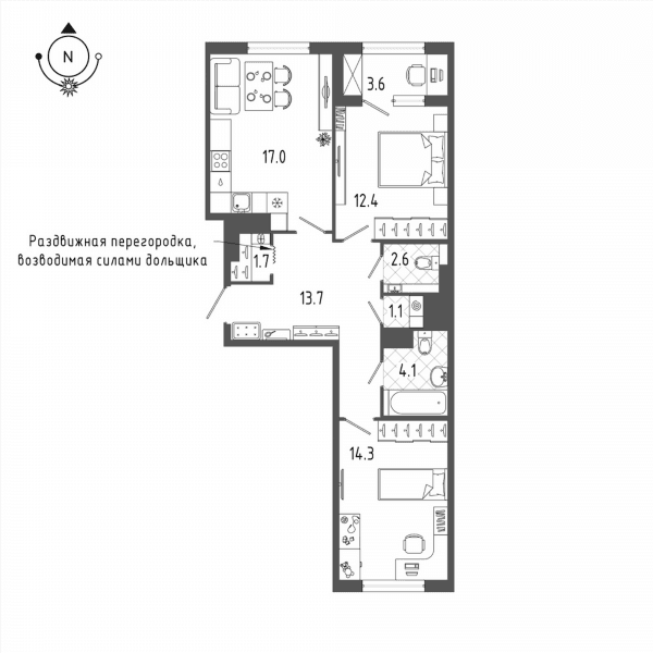 Квартал «Галактика», корпус 9.1 Санкт-Петербург — планировка 2