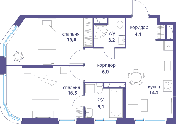 Символ, Независимость Москва — планировка 2