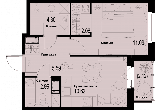 iD Murino III Санкт-Петербург — планировка 1