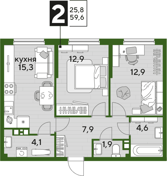 DOGMA PARK Краснодар — планировка 2