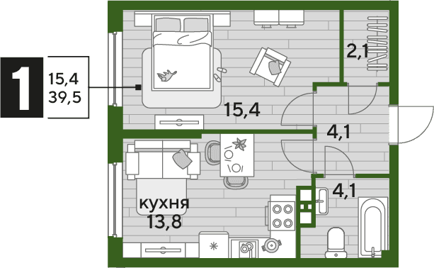 DOGMA PARK Краснодар — планировка 1